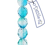 Czech Fire-Polished Round Bead 8mm Strands - Blue Shades