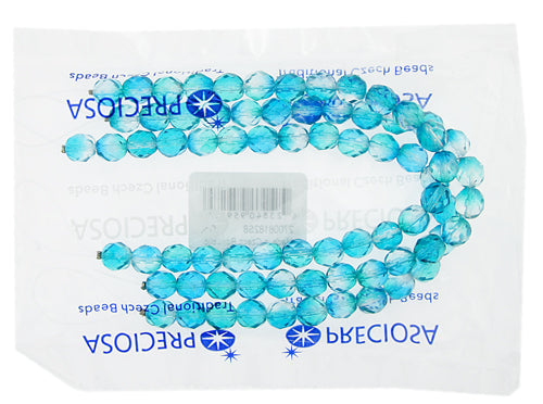 Fire-Polished 8mm Round Beads - Transparent Green Shades