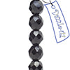 Czech Fire-Polished Round Bead 8mm Strands - Black/Metallic Shades