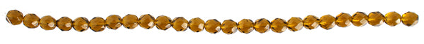 Czech Fire-Polished Round Bead 8mm Strands - Brown Shades
