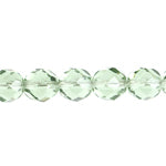 Fire-Polished 8mm Round Beads - Transparent Green Shades
