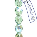 Czech Fire-Polished Round Bead 8mm Strands - Green Shades