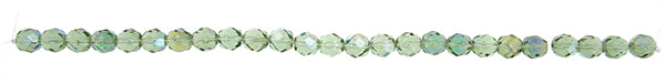 Czech Fire-Polished Round Bead 8mm Strands - Green Shades