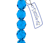 Czech Fire-Polished Round Bead 8mm Strands - Blue Shades