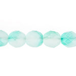 Fire-Polished 8mm Round Beads - Transparent Green Shades