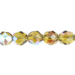 Fire-Polished 8mm Round Beads - Transparent Green Shades