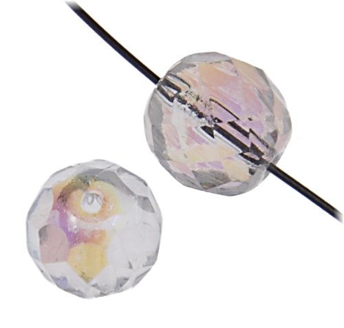 Fire-Polished Round Beads 10mm - Crystal Shades