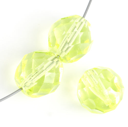 Fire-Polished Round Beads 12mm - Yellow Shades