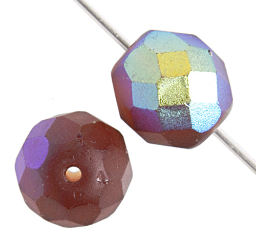 Fire-Polished Round Beads 12mm - Brown Shades