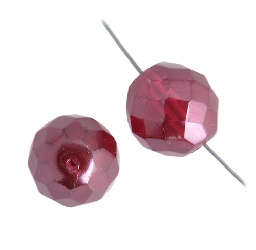 Fire-Polished Round Beads 12mm - Pink Shades