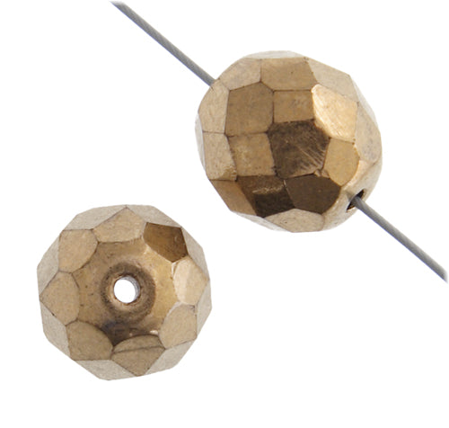 Fire-Polished Round Beads 12mm - Brown Shades