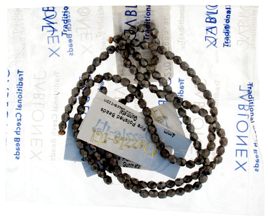 Czech Fire-Polished Round 4mm - Opaque Strands