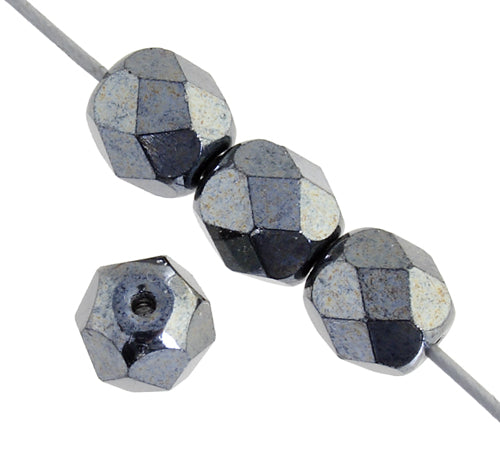 Czech Fire-Polished Round 4mm - Opaque Strands