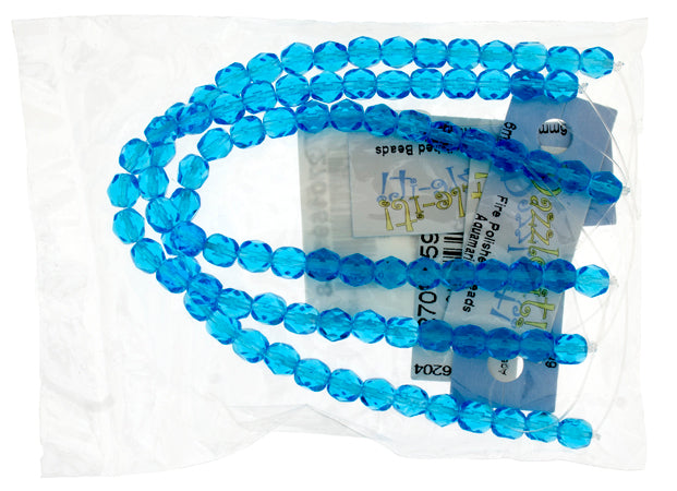 Fire-Polished 6mm Round Bead Strands