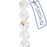 Czech Fire-Polished Round Bead 8mm Strands - Crystal/White Shades