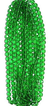 Fire-Polished 8mm Round Beads - Transparent Green Shades
