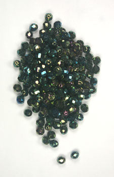 Fire-Polished 8mm Round Beads - Transparent Green Shades