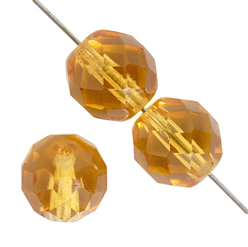 Fire-Polished Round Beads 12mm - Brown Shades