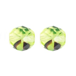 Fire-Polished Round Beads 12mm - Two-tone Shades