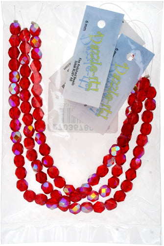 Fire-Polished 6mm Round Bead Strands