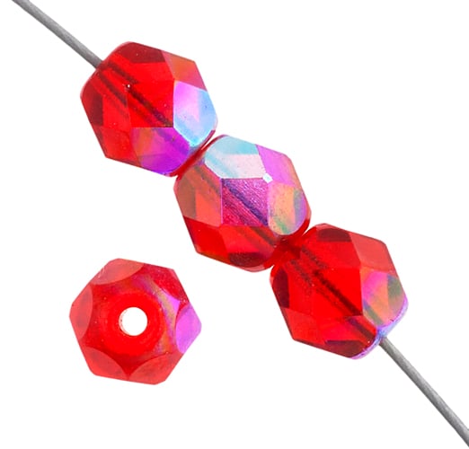 Fire-Polished 6mm Round Bead Strands