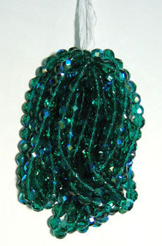 Fire-Polished 8mm Round Beads - Transparent Green Shades