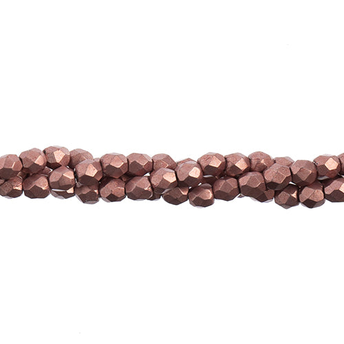 Czechmates Fire Polish 4mm 50pcs Saturated Metallic