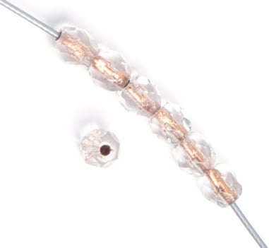 Czech Fire-Polished Road 4mm - Color Lined Strands