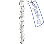 Czech Fire-Polished Round 4mm - Transparent Crystal/Grey Strands