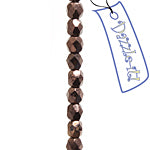 Czech Fire-Polished Round 4mm - Opaque Strands