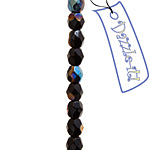 Czech Fire-Polished Round 4mm - Opaque Strands