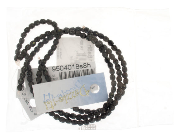 Czech Fire-Polished Round 4mm - Opaque Strands