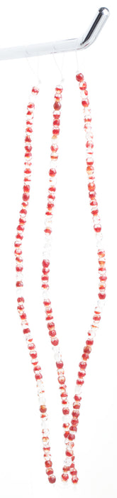 Fire-Polished Round 4mm - Transparent Red Shades Strung