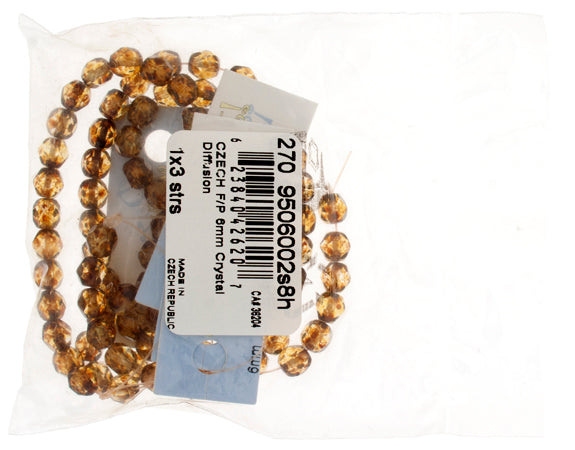 Fire-Polished 6mm Round Bead Strands