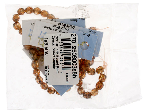 Fire-Polished 6mm Round Bead Strands