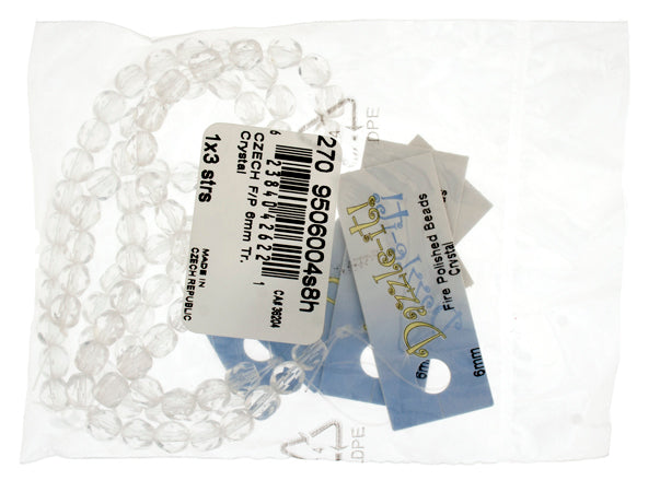 Fire-Polished 6mm Round Bead Strands