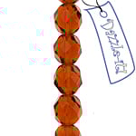 Czech Fire-Polished Round Bead 8mm Strands - Brown Shades