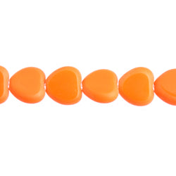 Fire-Polished Cut Heart 8x8mm with Matte Edges