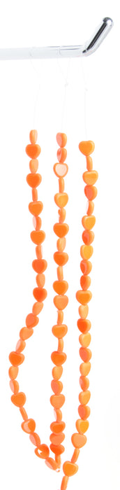 Fire-Polished Cut Heart 8x8mm with Matte Edges