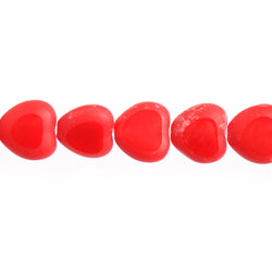 Fire-Polished Cut Heart 8x8mm with Matte Edges