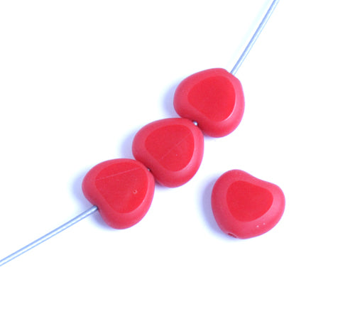 Fire-Polished Cut Heart 8x8mm with Matte Edges