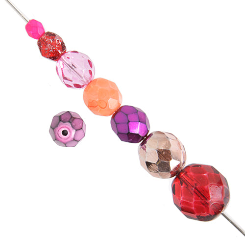 Glass Firepolished Loose Bead Mixes