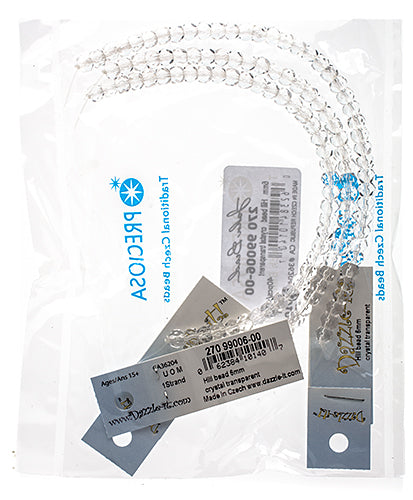 Czech Fire Polish Hill Bead 6mm