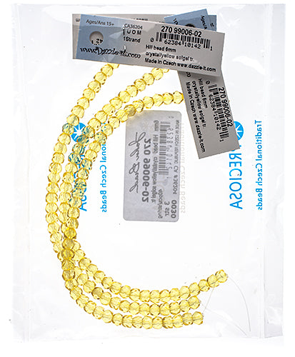 Czech Fire Polish Hill Bead 6mm