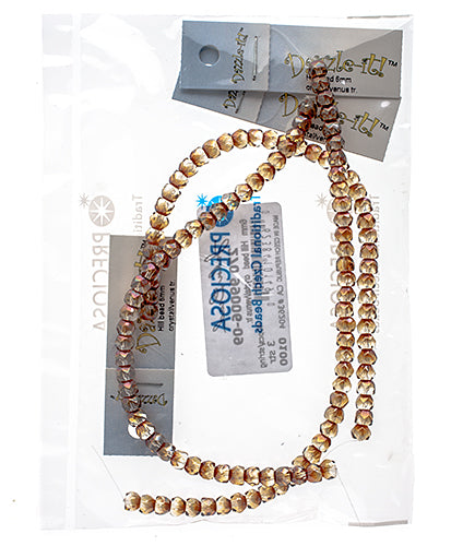 Czech Fire Polish Hill Bead 6mm