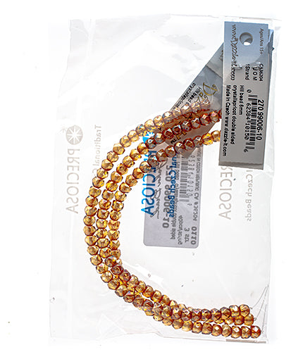 Czech Fire Polish Hill Bead 6mm