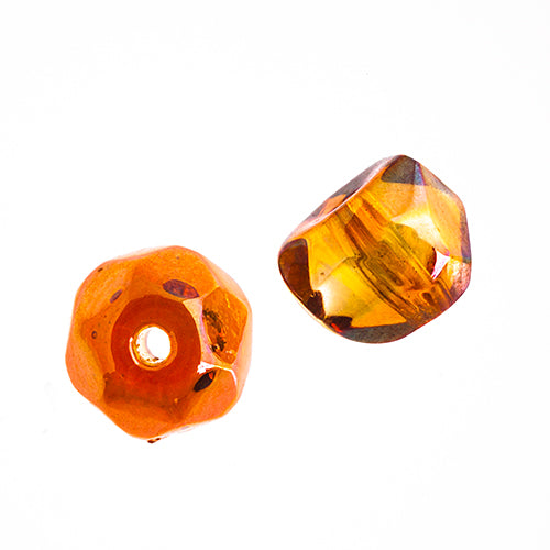 Czech Fire Polish Hill Bead 6mm