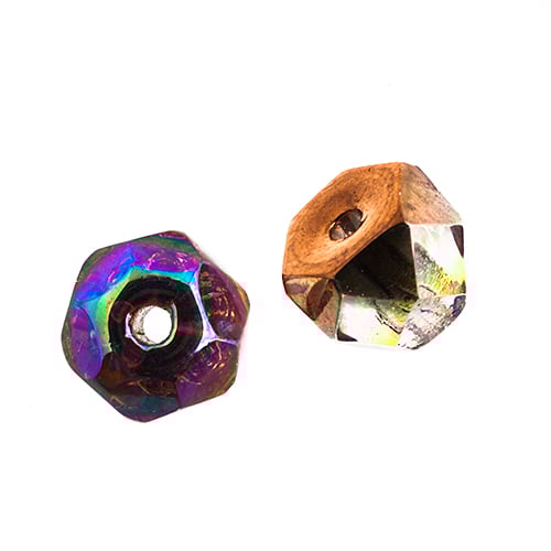 Czech Fire Polish Hill Bead 6mm