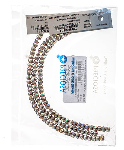 Czech Fire Polish Hill Bead 6mm