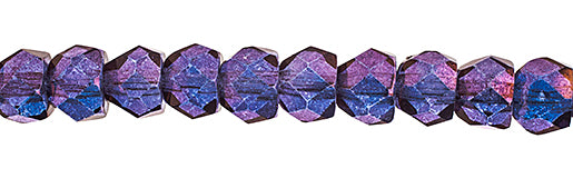 Czech Fire Polish Hill Bead 6mm